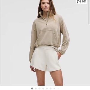 lululemon athletica gray Half-Zip Pullover Sweatshirt